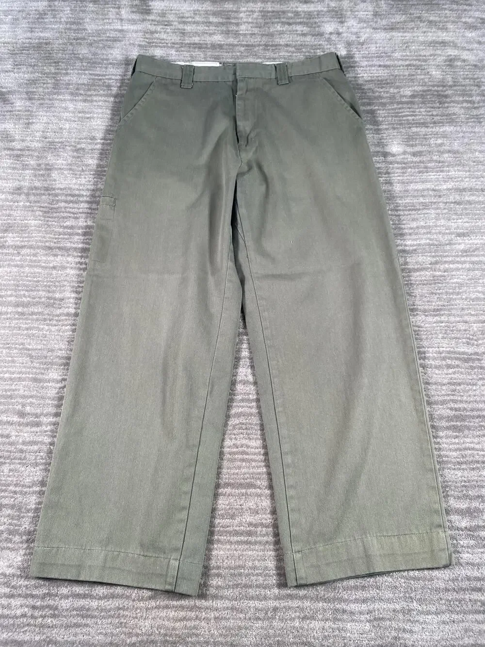 Jesse James Pants Mens 33x32 (fits 33x27) Green Chino Relax Straight Industrial
